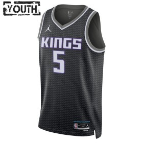Dres Sacramento Kings Deaaron Fox 5 Jordan 2022-23 Statement Edition Crno Swingman - Dječji